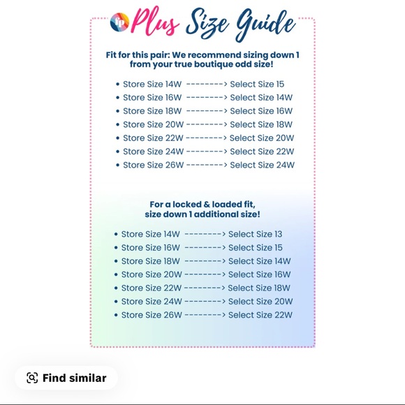 Plus Size Guide Chart - Picture 5 of 5